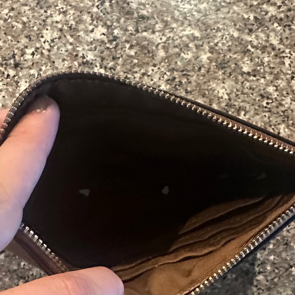 Coach Rich Brown Textured Wristlet cognac - Picture 4 of 7